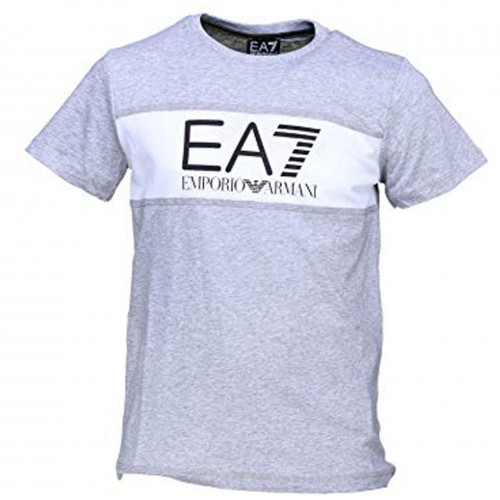 Tee shirt junior 3ZBT54 gris et blanc EA7 EMPORIO ARMANI