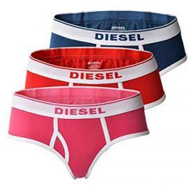 Pack 3 culottes Femme Diesel rose Bleu et Rouge