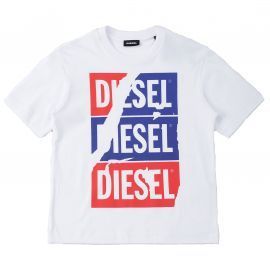 Tee-shirt junior DIESEL K100TJUSTZC blanc