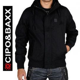 Veste Cipo and baxx noir à capuche pour homme C7227