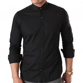 Chemise homme Cintré Noir