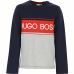 Tee shirt Hugo Boss manche longue bleu rouge et gris