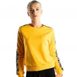 Sweat Femme Fila jaune à bandes