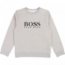 Sweat junior Hugo Boss col gris clair