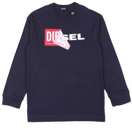 T-shirt junior Diesel Bleu manche longue