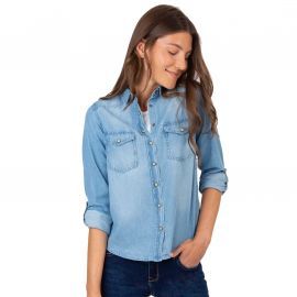 Chemise en Jean Femme Bleu clair Tiffosi