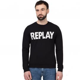 Sweat REPLAY col rond noir