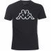 Tee shirt logo kappa noir avec bande