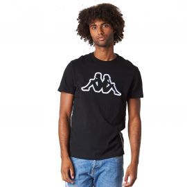 T-shirt homme logo Kappa Noir avec bande