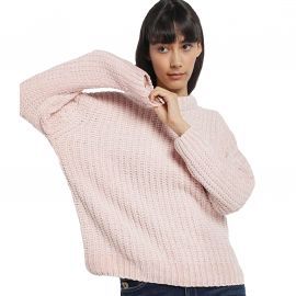 Pull en laine rose Lois femme