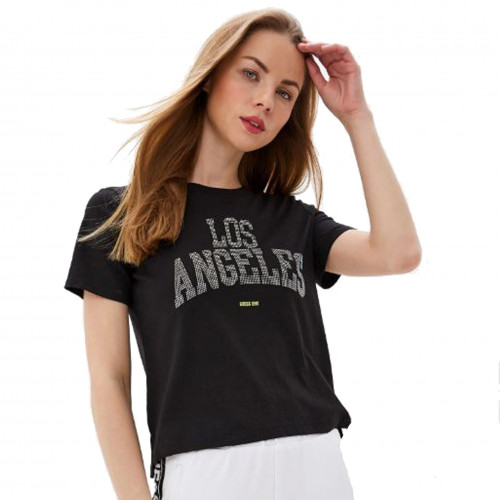 Tee shirt guess femme noir online