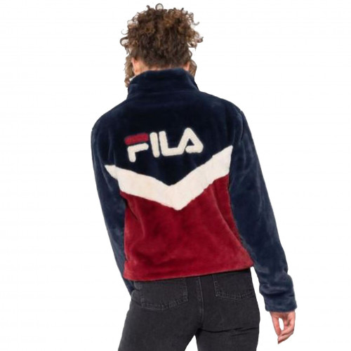 veste fourrure fila bleu blanc rouge charmaine 687225