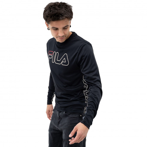 Tee shirt fila manche longue pour homme noir 682823 atos