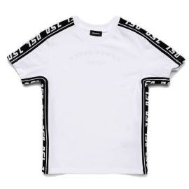 Tee shirt junior TJUSTRACE 00J4NV - 0091B - K100 blanc