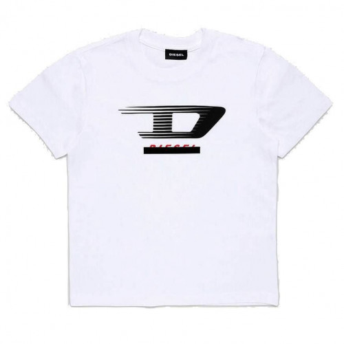 Tee shirt junior DIESEL TJUSTY4 00J4NW 0091B K100 blanc