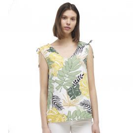 Top débardeur Femme tropical Molly Bracken Blanc