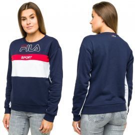 Sweat Femme Fila sport col rond Bleu, Blanc et Rouge