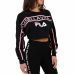 Sweat femme fila noir et rose 684602