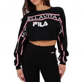 Sweat Femme Fila Noir et rose