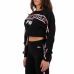 Sweat femme fila noir et rose 684602