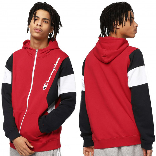 Veste zippé champion a capuche rouge 213639