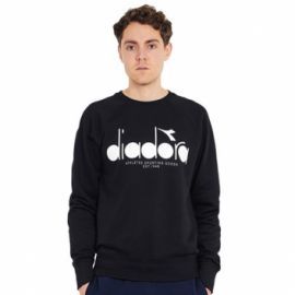 Sweat homme Diadora col rond Noir