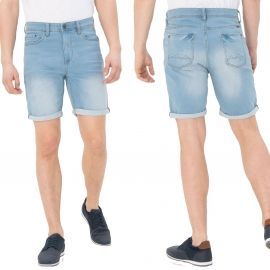Short en jean bleu clair homme 20710428