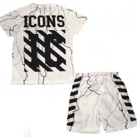 Ensemble short et T-shirt ICON junior Blanc