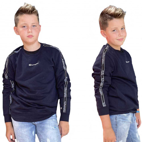 Sweat champion enfant Bleu marine à bande 305503