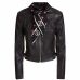 Veste Guess Femme motard avec foulard noir WOYL40