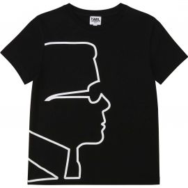 Tee shirt KARL LAGERFELD ICONIC noir Z25254