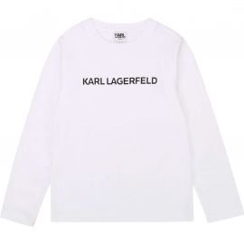 Tee shirt KARL LAGERFELD manche longue blanc Z25243