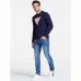 Sweat Guess homme col rond bleu marine M0YQ37