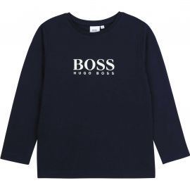 Tee shirt manche longue Hugo Boss bleu marine J25G86