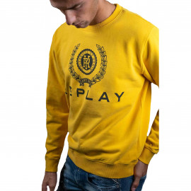 Sweat Replay jaune homme