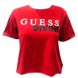 Tee-shirt femme GUESS 084A08I3Z0 rouge