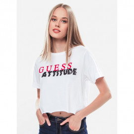 Tee-shirt femme 084A0813Z0 blanc GUESS