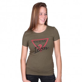 Tee-shirt femme GUESS W74L67 KAKI