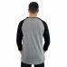 Supra - Tee shirt de base-ball - Manches Longues - Noir Gris - Homme