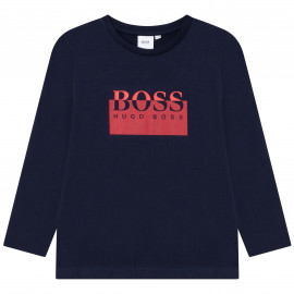 T-shirt manche longue Hugo Boss Bleu marine junior