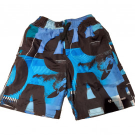 Short de bain garçon Bleu et Noir Longboard