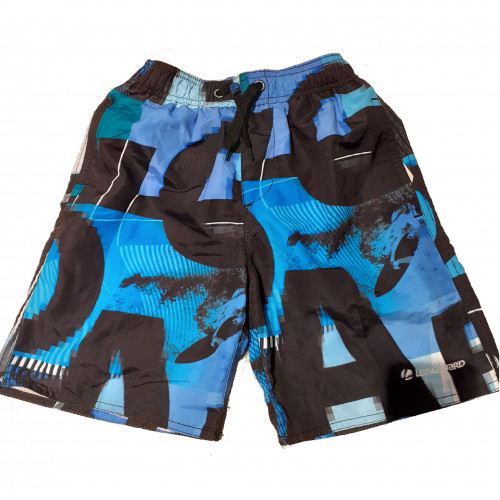 Short de bain garçon bleu et noir Longboard 46022000