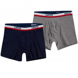 Pack de 2 boxer junior Levi's gris et bleu marine 9L0130-GU6