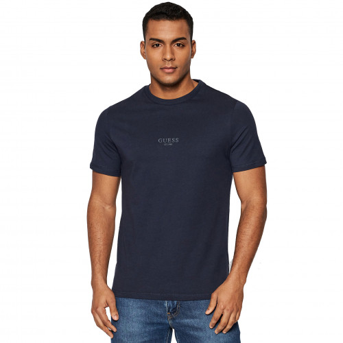 Tee shirt Guess bleu marine M2GI10