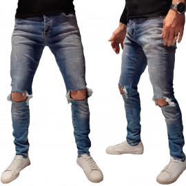 Jean homme Fashion Destroy Bleu