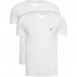 Pack de 2 Tee shirts Guess col v blanc U97G03JR003