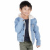 Veste en jean doublé bleu clair junior K432