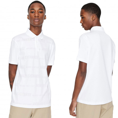 Polo Armani Exchange blanc 3LZFBB ZJ6QZ