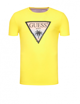 Tee shirt Guess BEACH jaune F2GI00