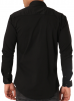 Chemise homme SH-01 noir avec bande blanche